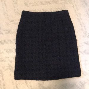 Sparkle navy and black tweed pencil skirt